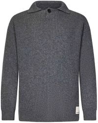 Emporio Armani - Wool Blend Knit Sweater - Lyst