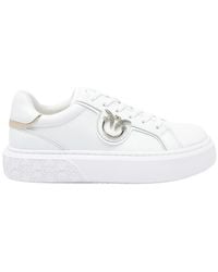 Pinko - Logo-Detail Flatform Sneakers - Lyst