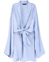 Balenciaga - Silk Mini Wrap Dress - Lyst