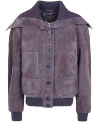 The Attico - Suede Bomber Jacket - Lyst