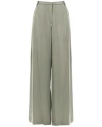 Alysi - Wide Satin Trousers - Lyst