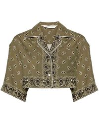 Palm Angels - Paisley Print Cropped Shirt - Lyst
