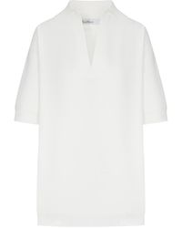 Max Mara - Long Viscose Crepe Sweater - Lyst