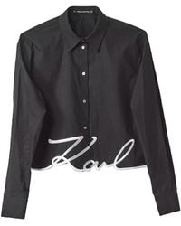 KARL LAGERFELD - Karl Hem Signature Shirt - Lyst