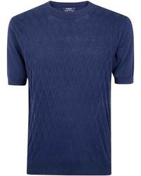 Barba Napoli - Embroidered Fancy Round Neck Sweater - Lyst