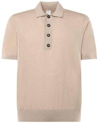 Eleventy - Cotton And Cashmere Polo Shirt - Lyst