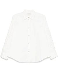 forte_forte - Embroidery Cotton Popline Shirt - Lyst