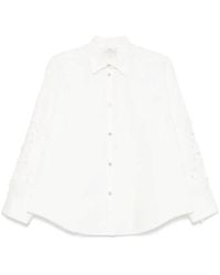 forte_forte - Embroidery Cotton Popline Shirt - Lyst