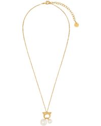 Ferragamo - Double Pearl Necklace - Lyst