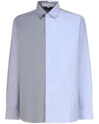 JW Anderson - Patchwork Shirt With Anchor Embroidery - Lyst