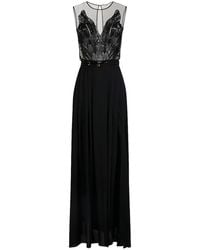 Elisabetta Franchi - S Carpet Tulle And Georgette Dress - Lyst