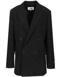 MM6 by Maison Margiela - Double-Breasted Blazer - Lyst