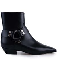 Liviana Conti - Leather Ankle Boot With Buckle - Lyst