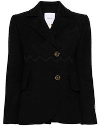 Patou - Wave-trim Tweed Jacket - Lyst