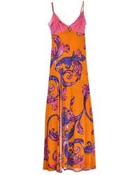 Versace Jeans Couture - Long Baroque Dress - Lyst