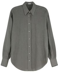 Brunello Cucinelli - Linen Shirt With Mobile Detail - Lyst