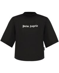 Palm Angels - Classic Logo Cropped T-Shirt - Lyst