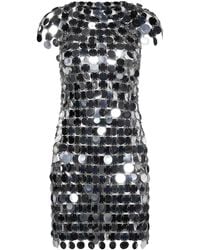 Rabanne - Mirror-Effect Mini Dress - Lyst