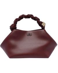 Ganni - Bordeaux Small Bou Handbag - Lyst