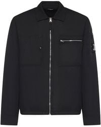 C.P. Company - Cotton And Linen Overshirt - Lyst