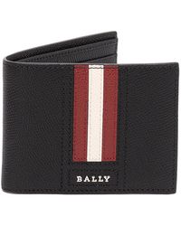 Bally - Wallet In Grained Leather With Logo - Lyst
