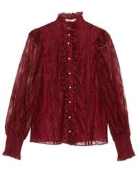 Alice + Olivia - Blusa Ricamata Eugenia - Lyst