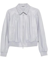 DESA NINETEENSEVENTYTWO - Leather Raglan Bomber Jacket - Lyst