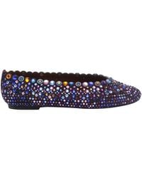 Kurt Geiger - Jewel Perforated Ballets Flat - Lyst