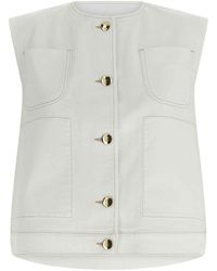 Fabiana Filippi - Denim And Knit Vest - Lyst