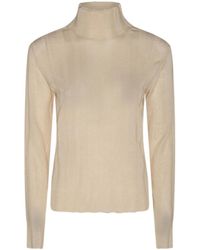 The Row - Antique Linen And Silk Blend Sweater - Lyst