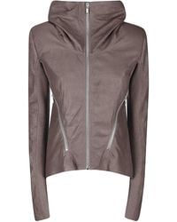 Rick Owens - Tailored Lamb Leather Jacket With Padded Shoulders - Lyst