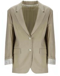 Alysi - Linen Blend Blazer - Lyst