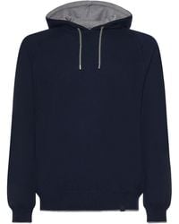 Fay - Cotton And Cashmere Zip-Up Sweatshirt - Lyst