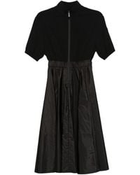 Moncler - Satin Midi Dress - Lyst