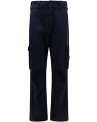 Dolce & Gabbana - Cotton Cargo Trouser With Metal Logo Patch - Lyst