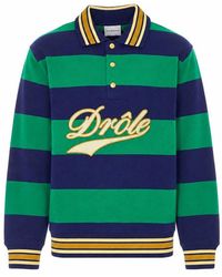 Drole de Monsieur - Drole Logo Long Sleeves Polo - Lyst