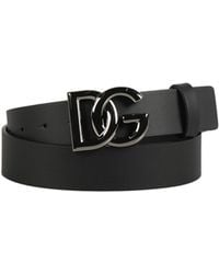 Dolce & Gabbana - Logoed Bukle Belt - Lyst