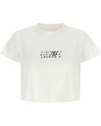 MM6 by Maison Margiela - Numeric Signature Mm6' Upside Down T-Shirt - Lyst
