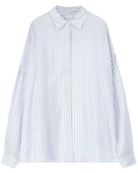 Dries Van Noten - Casia Oversized Cocoon Striped Cupro Shirt - Lyst
