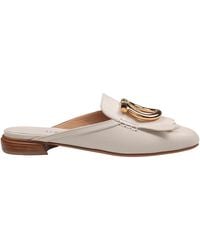 Ferragamo - Leather Mules With Maxi Gancini Buckle - Lyst