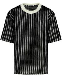 Jil Sander - Crochet Cotton T-Shirt - Lyst