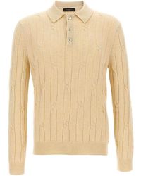 Zanone - Braided Wool Polo Shirt - Lyst