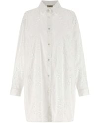 Herno - Broderie Anglaise Shirt - Lyst