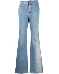 Ermanno Scervino - Flared Faded Jeans With Ripped Details - Lyst
