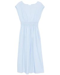 Roberto Collina - Elasticated Waist Cotton Midi Dress - Lyst