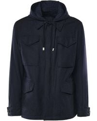 Eleventy - Hooded Field Jacket - Lyst