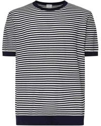 Eleventy - Striped Cotton T-Shirt - Lyst