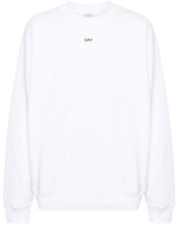 Off-White c/o Virgil Abloh - Embroidered-logo Cotton Sweatshirt - Lyst