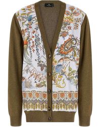 Etro - Paisley Silk Insert Cardigan - Lyst