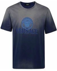Versace - T-shirt Jersey Fabric Degrade Overdye - Lyst